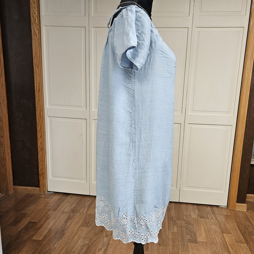 Old Navy NWT XS women's blue off the shoulder dress - Picture 6 of 8